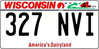 WI license plate 327NVI