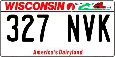 WI license plate 327NVK
