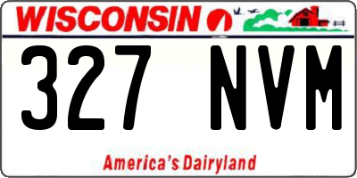 WI license plate 327NVM
