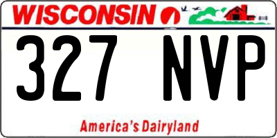 WI license plate 327NVP