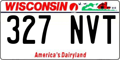 WI license plate 327NVT