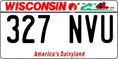 WI license plate 327NVU