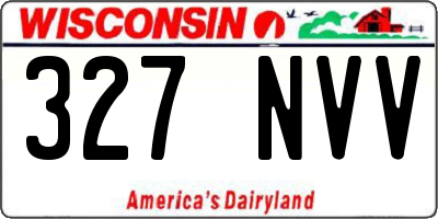 WI license plate 327NVV