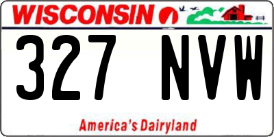 WI license plate 327NVW