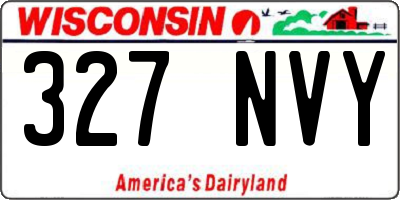 WI license plate 327NVY