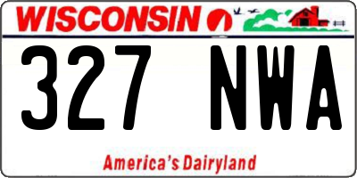 WI license plate 327NWA