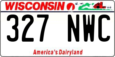 WI license plate 327NWC
