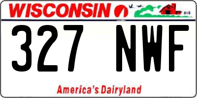WI license plate 327NWF