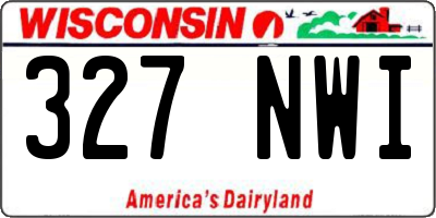 WI license plate 327NWI