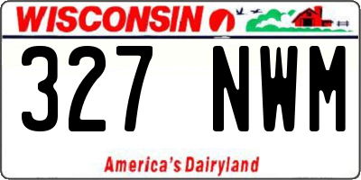 WI license plate 327NWM