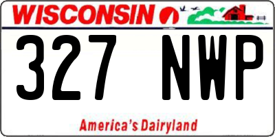 WI license plate 327NWP