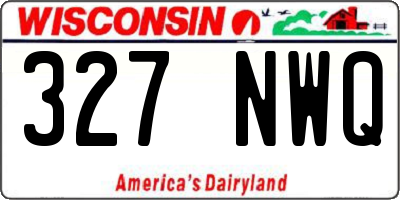 WI license plate 327NWQ