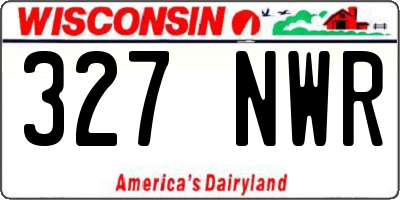 WI license plate 327NWR