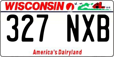WI license plate 327NXB