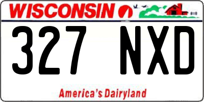 WI license plate 327NXD