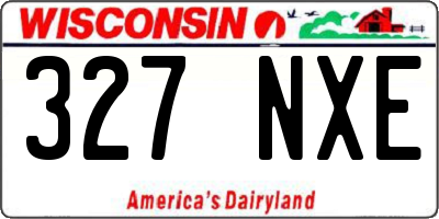 WI license plate 327NXE