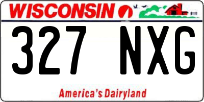 WI license plate 327NXG