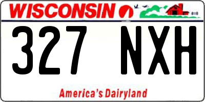 WI license plate 327NXH