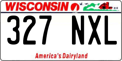 WI license plate 327NXL