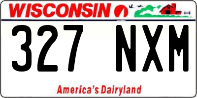 WI license plate 327NXM