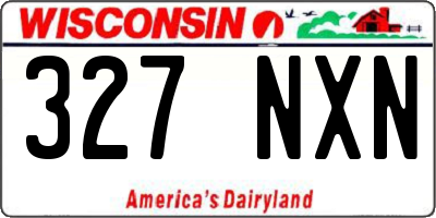 WI license plate 327NXN