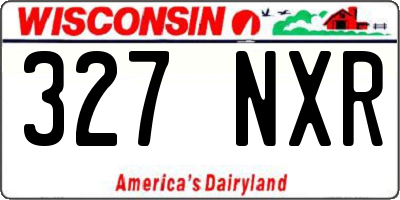 WI license plate 327NXR