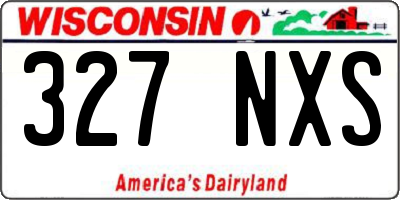 WI license plate 327NXS