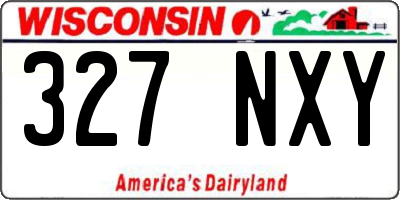 WI license plate 327NXY