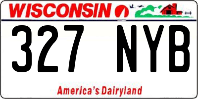 WI license plate 327NYB