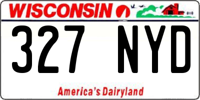 WI license plate 327NYD