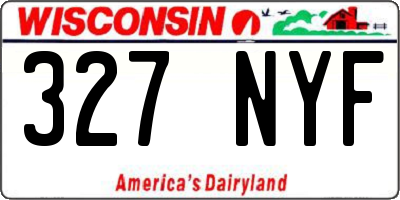 WI license plate 327NYF