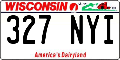 WI license plate 327NYI