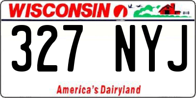 WI license plate 327NYJ