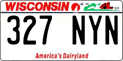 WI license plate 327NYN