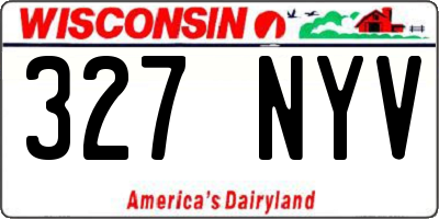 WI license plate 327NYV