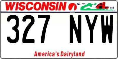WI license plate 327NYW