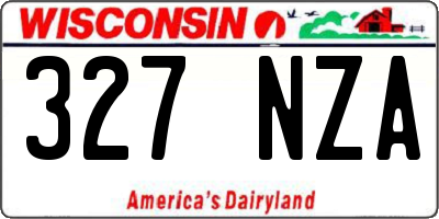 WI license plate 327NZA