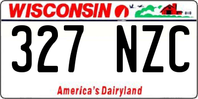 WI license plate 327NZC