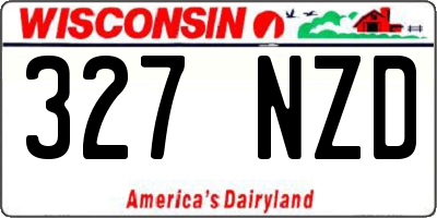 WI license plate 327NZD