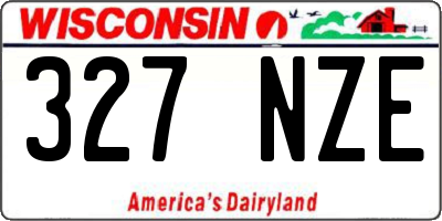 WI license plate 327NZE