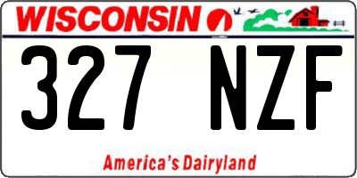 WI license plate 327NZF