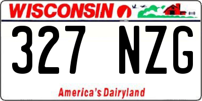 WI license plate 327NZG