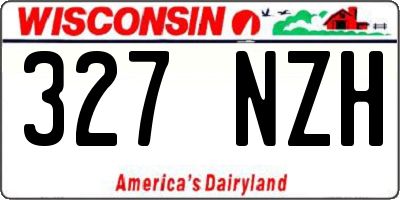WI license plate 327NZH