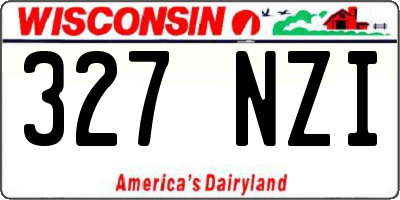 WI license plate 327NZI
