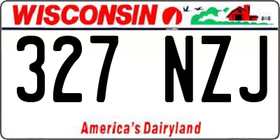 WI license plate 327NZJ