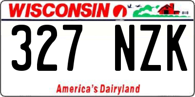 WI license plate 327NZK