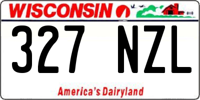 WI license plate 327NZL