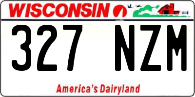 WI license plate 327NZM