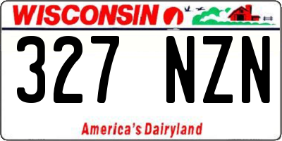 WI license plate 327NZN