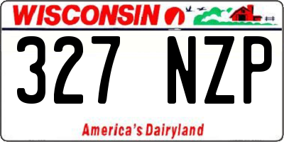 WI license plate 327NZP